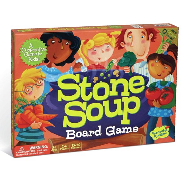 Peaceable Kingdom Stone Soup Cooperative Memory Board Game for Toddlers & Kids 5+ - Educational Matching Game Develops Problem Solving & Social Skills