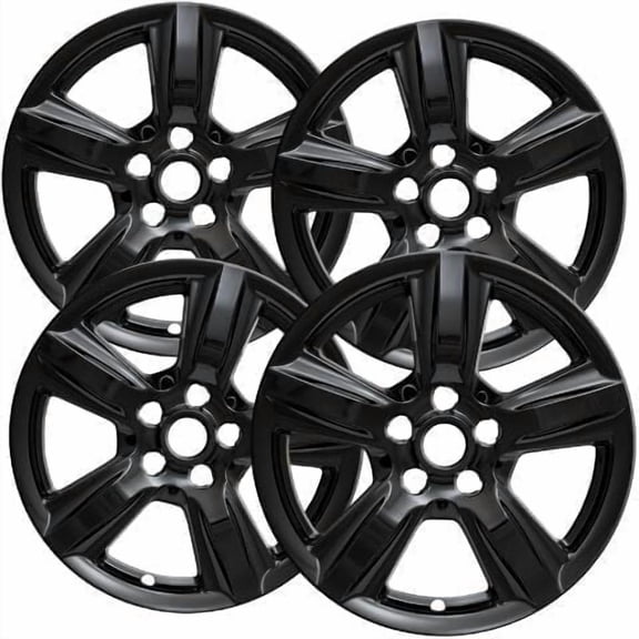 17 inch Gloss Black ABS Wheel Skins Set Compatible with 2015-2020 Ford Mustang EcoBoost, EcoBoost Premium & Impostors for 10027 Wheel Series