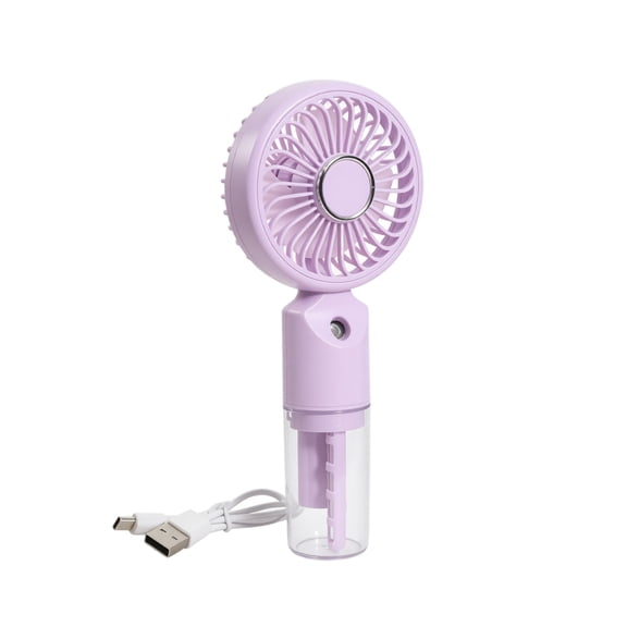 Portable Mini Fan, Rechargeable Handheld Fan Runtime with Flashlight & Power Bank, 3 IN 1 Foldable Pocket Fan for Travel, Office, Gift for Women(Purple)