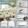 thumbnail image 7 of FOR U DESIGNS Pineapple Flower Print Ottoman Cover Flip-Top Storage Footstool Cover Washable Stretch Footrest Bench Slipcover with Elastic Bottom, Removable Soft Stool Protector for Dogs, 7 of 7