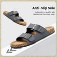 thumbnail image 4 of Minglewis Men Women Cork Footbed Slide Sandals, Arch support Comfort Double Buckle Strap Casual Sandals for Daily Walking Beach Pool Shopping Travel, 4 of 10