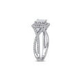 thumbnail image 3 of 0.95 Carat (Ctw H-I, I2-I3) Princess-Cut Diamond Infinity Halo Engagement Ring in 10K White Gold for Women, 3 of 7