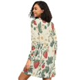 thumbnail image 2 of FORMRS Womens Long Sleeve Nightgowns Crew Neck Sleep Shirt Soft Pajamas Sizes S-3XL, Small Strawberry Pattern, 2 of 8
