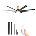thumbnail image 2 of Uforic 72 Inch Black Gold Ceiling Fans with Lights and Remote Control,8 Aluminum Blades with 6 Speed, Modern Ceiling Fans for Living Room,Garage, 2 of 10