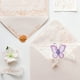 thumbnail image 4 of KAKOWELY 50 mariposas decorativas de malla de alambre transparente con purpurina para bodas (morado), 4 of 5