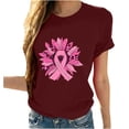 thumbnail image 2 of Puntoco Blusa de manga corta con estampado de moda para mujer, divertida camiseta de cuello redondo, 2 of 4