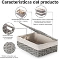 thumbnail image 3 of Juego de Canastas Organizadoras：3 Piezas Cestas Tejidas a mano para Almacenamiento, Organizador para Baño, para Hogar y Dormitorio, 3 of 4