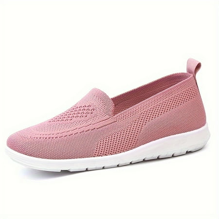 

Women s Slip-On Sneakers -Breathable Knitted Lightweight Soft Sole Walking Shoes