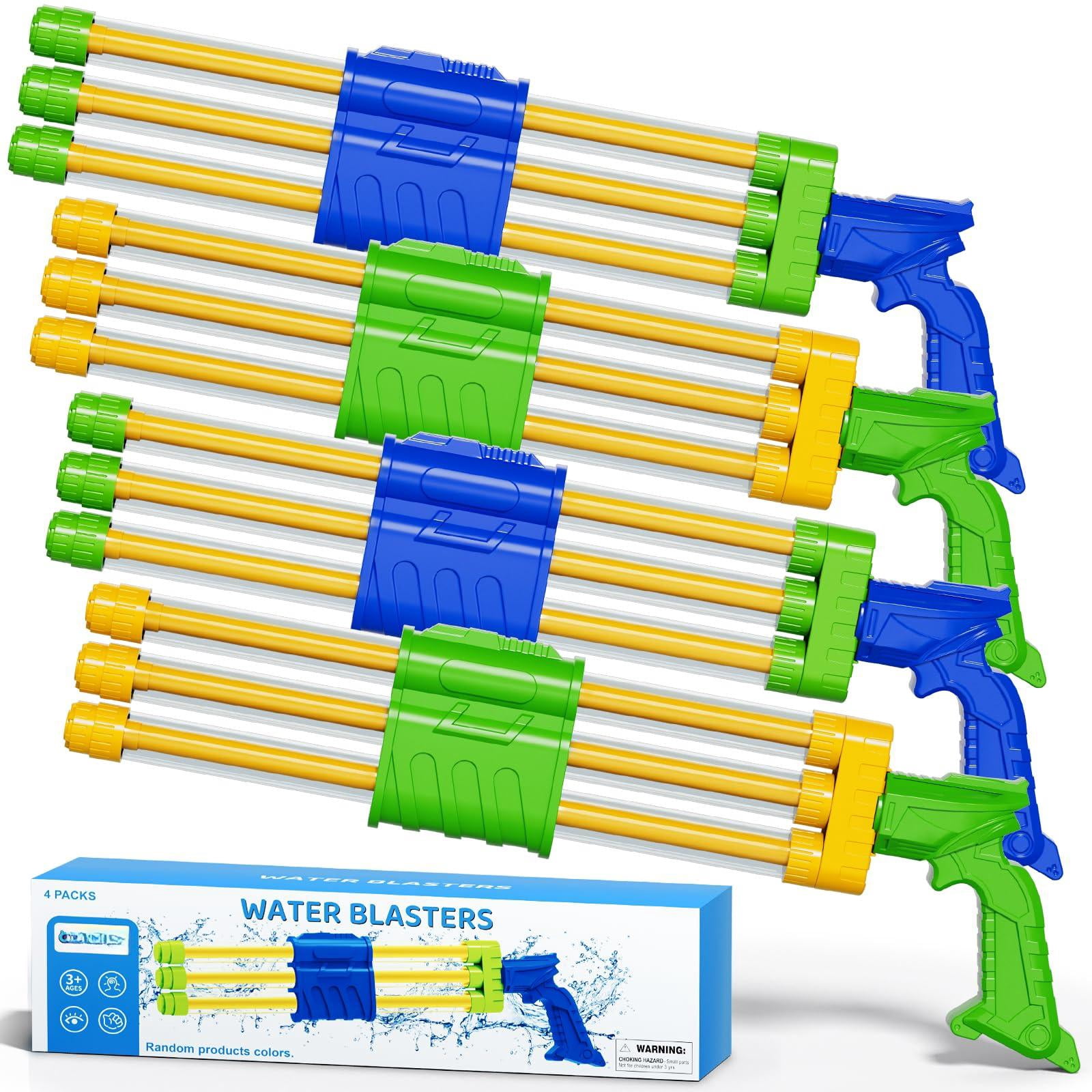 4 Packs 3 Nozzles Water Blaster Pool Toys