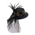 thumbnail image 3 of KLKCMS Chapeau Steampunk Créatif pour Performance sur Scène Jeu de Rôle Fête Noir, 3 of 9