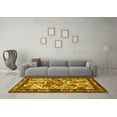thumbnail image 3 of Ahgly Company Indoor Round Animal Yellow Traditional Area Rugs, 7' Round, 3 of 4