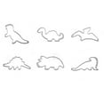 thumbnail image 2 of Creative Dinosaur Shape Stainless Steel Diy Baking Mould, Set Of 6 Unique Dinosaur Silhouettes, Kitchen Tool For Baking Cookies Cakes Pastries Desserts, 2 of 7