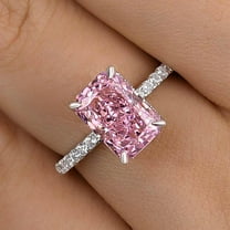 Natural Pink Sapphire Ring, 925 Sterling Silver Ring, Gift for Her, Gemstone Ring, Birthstone Rings for Women, Gift For Her