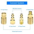 thumbnail image 4 of Conexiones para Manguera de Aire 1/4 Pulgada NPT, Conexión Rápida Compresor Aire, Acoplador Universal y Kit Conector Industrial., 4 of 5
