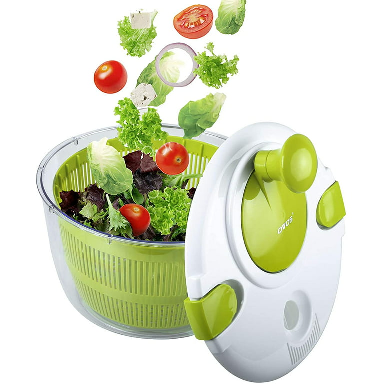OVOS Salad Spinner Large 5 Quarts Fruits and Vegetables Dryer
