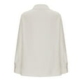 thumbnail image 4 of Admvng Chemises en Lin pour Femmes Col en V Froncé Été Décontracté Manches 3/4 P-2TG, 4 of 6