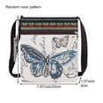 thumbnail image 2 of Hfppkn Butterfly Embroidered Boho Hobo Crossbody Bag, Vintage Ethnic Shoulder Purse for Women Travel Use 20x23x4cm, 2 of 7