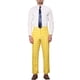 thumbnail image 2 of Pantalón de traje formal de ajuste regular para hombre con cuadros INSPIRE CHIC 30 Amarillo, 2 of 6