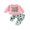 Pink, variant on Toddler Baby Girls Spring Outfits 6 12 18 24 Months 2T 3T Shamrock Letter Pattern Long Sleeve Crew Neck Baby Sweatshirt with Pants 2 Pcs Clothing Set