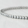 thumbnail image 2 of Hitanshu Jewels Gorgeous Round Cut Cubic Zirconia Dainty Women's Bracelet 14k White Gold Over, 2 of 5