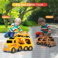 thumbnail image 2 of Kids Toys Car for Boys: Boy Toy Trucks for 3 4 5 6 Year Old Boys Girls | Toddler Toys 5 in 1 Carrier Vehicle Construction Toys for Kids Age 3-5 4-5 4-7, 2 of 8