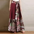 thumbnail image 2 of Womens Wide Leg Palazzo Pants Plus Size Floral Print Casual Loose Baggy Trousers Bow Wide Leg Capris Pants, 2 of 5