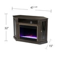 thumbnail image 2 of Homestock Rustic Revival Color Changing Fireplace 47.25x15x32 in - Media Storage, Electric, Bulbs, Customizable Acrylic Fill, 2 of 3