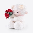 thumbnail image 2 of 11.8" Lamb Plush Stuffed Animal with Removable Red Rose Bouquet, Ultra-Soft & Interactive Cuddly Sheep Plushie Toy, Perfect Gift for Kids, Girls, Adults for Birthday, Valentine's Day and Home Decor, 2 of 6