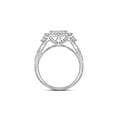 thumbnail image 2 of FB Jewels 14kt White Gold Womens Round Diamond Cluster Bridal Wedding Engagement Ring 5/8 Cttw, 2 of 2