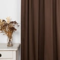 thumbnail image 4 of Aurora Home  Cotton Blend Rod Pocket and Backtab Curtains- Set of 2 Brown - 84"L, 4 of 5