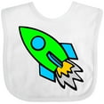 thumbnail image 3 of Inktastic Cute Green Rocket Boys or Girls Baby Bib, 3 of 4