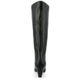 thumbnail image 4 of Journee Womens Jovey Pull On Almond Toe Boots, 4 of 10