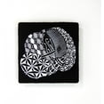 thumbnail image 4 of Sakura Zentangle Tool Set - 2 Gelly Roll White Pens, 1 Micron 08 Black Pen, 1 White Charcoal Pencil, 1 Tortillion, 5 3.5" Black Tiles - Black Zentangle Tiles - 10 Piece Set, 4 of 5