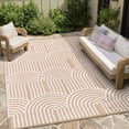 thumbnail image 2 of Lahome Decor 8’X10’ Rainbow Outdoor Rug for Patio,Beach Mats Waterproof, Camping Rug for Outside RV, Portable Plastic Straw Outdoor Area Rug for Backyard, Garden, Pool Deck,Light Khaki, 2 of 9