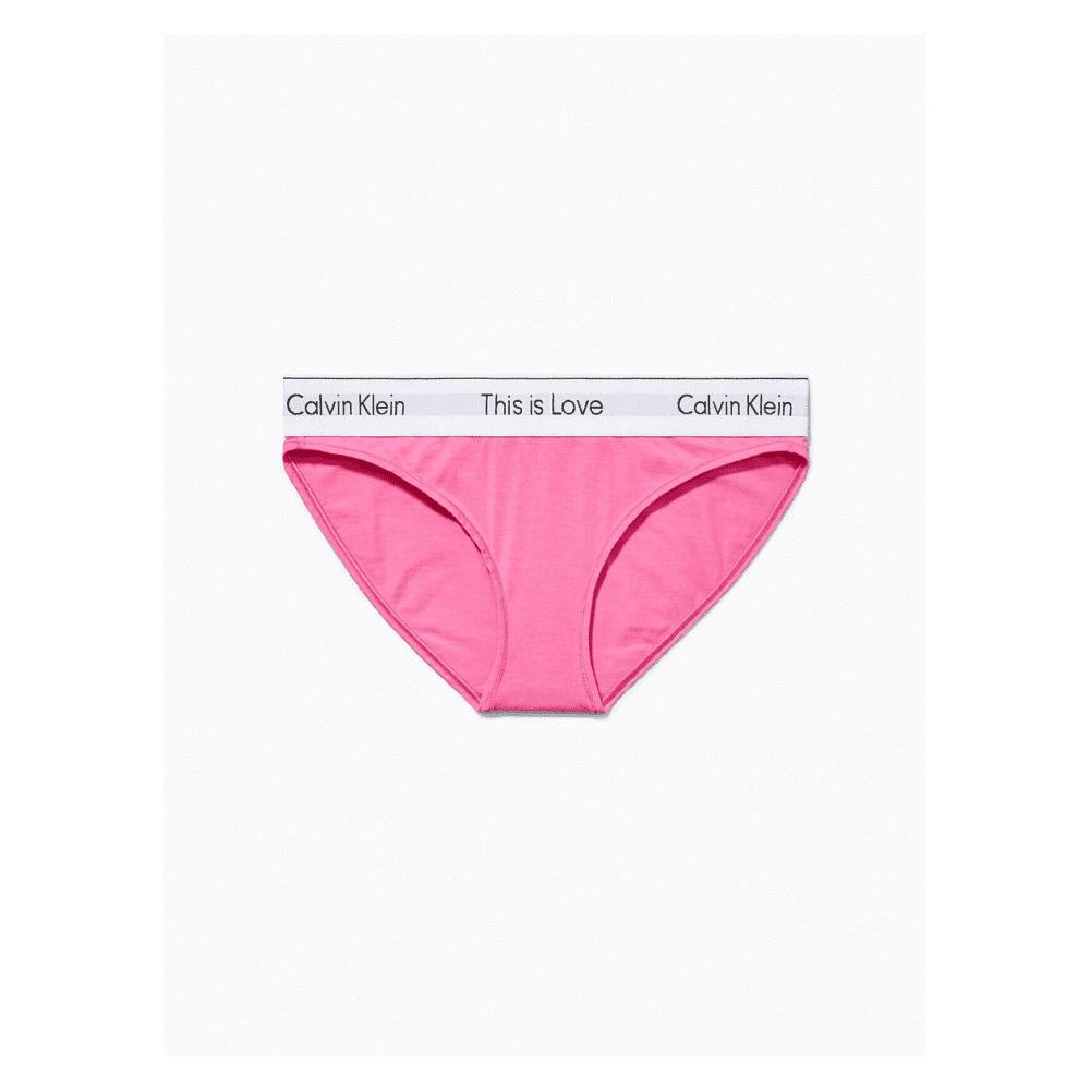 Calvin Klein Women's Modern Cotton This Is Love Bikini, Pink Flambe, L -  