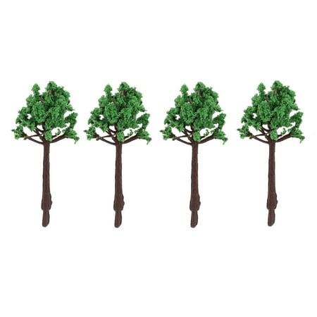 - 4 PCS Building House Park Street Layout HO OO Scale Scene Train Model Tree 6cm