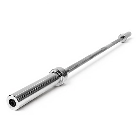 CAP Barbell Solid Steel Olympic Weight Bar, 6 Ft., Chrome (Fits 2-Inch Weight Plates)