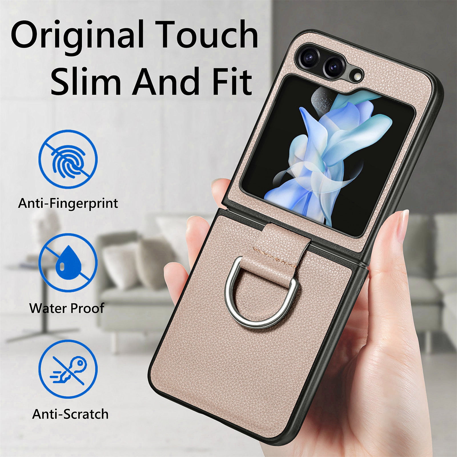 LUXURY CUTE RING PHONE CASE FOR SAMSUNG GALAXY Z FLIP 5 For more info check  our store (link in the bio)