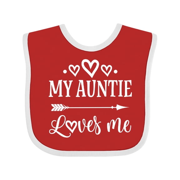 Inktastic Auntie Loves Me Baby Clothes Boys or Girls Baby Bib
