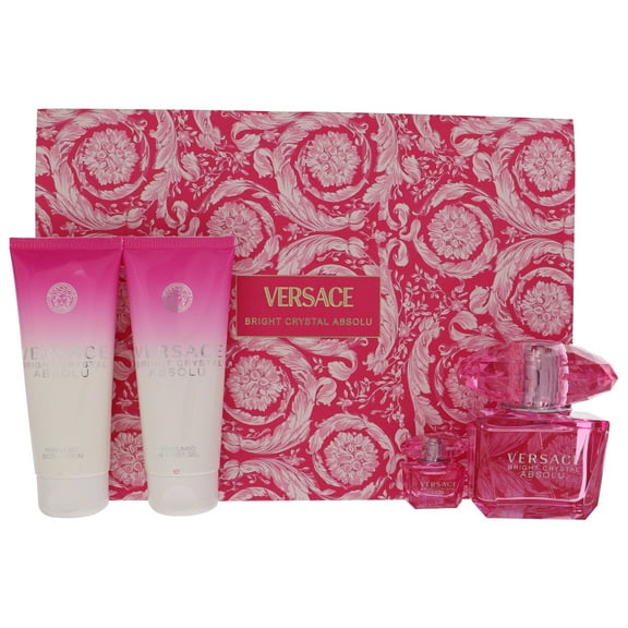 Bright Crystal Absolu by Versace 4pc Gift Set 3 oz EDP   Body Lotion   Shower Gel   Mini for Women