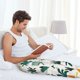 thumbnail image 5 of Fotbe Dinosaurs and Tropical Leaves Pantalones de Pijama para Hombre, Pantalones de Dormir, Pantalones de Casa con Cintura Ajustable y Bolsillos-X-Large, 5 of 6