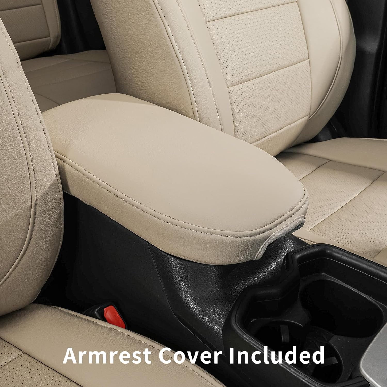 coverdream Rav4 Seat Covers Custom Fit for 2026 Toyota Rav4 Hybrid (SE,XSE) & PHEV GR Sport SUV,Waterproof Faux Leather(Full Set,Beige)