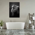 thumbnail image 3 of HFDF Black and White Pictures Wall Decor Large Lion Canvas Wall Art for Living Room Decor Modern Wild Animal Posters Canvas Prints Artwork Wooden Ready to Hang- 20x24inch Framed, 3 of 6