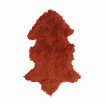 BS Trading Rug H-TIB-16-H No.16 Tibetan Whole Hide Pelt, Rust