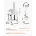 thumbnail image 2 of VEVOR Dual Fuel Pizza Oven Outdoor, 26 in Portable Pizza Oven, Pellet & Gas Powered Outdoor Pizza-Maker with Thickened Cordierite Pizza-Stone, Easy to Move with Casters, for Camping and Backyard, 2 of 9