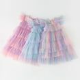 thumbnail image 6 of Hotiary Toddler Baby Girls Layered Tulle Puffy Dress Kids Rainbow Color Short Ruffle Sleeve Mesh Princess Dress Children Wedding Birthday Ball Gown Prom Cake Dress for 1-10 Years, 6 of 7