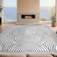thumbnail image 2 of Design&I 8'x10' Washable Area Rug Door Curved Boho Arched Motif Decorative Symmetrical Front for Living Room, Family Extra Large Skid-Resistant Low Profile, 2 of 7