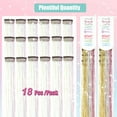 thumbnail image 2 of 12pcs Hair Tinsel Clip in Hair Tinsel Kit Glitter Tinsel Hair Extensions 20Inch Sparkling Fairy Hair Tinsel Shiny Hair Accessories for Women Girls Kids (Colorful), 2 of 9