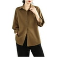 thumbnail image 2 of Sakmal Women Barn Jacket Brown Cotton Coat Fashion Women Jackets Fall L, 2 of 9