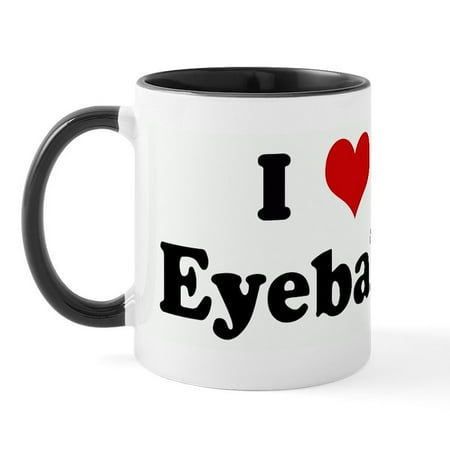 

CafePress - I Love Eyeballs Mug - 11 oz Ceramic Mug - Novelty Coffee Tea Cup